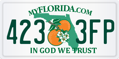 FL license plate 4233FP