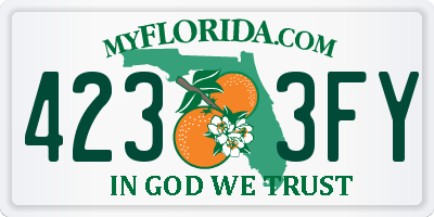 FL license plate 4233FY