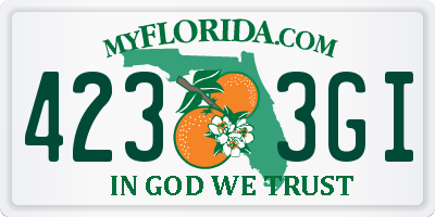 FL license plate 4233GI