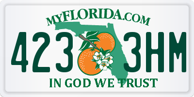 FL license plate 4233HM