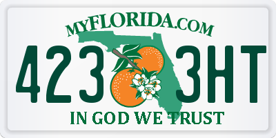 FL license plate 4233HT