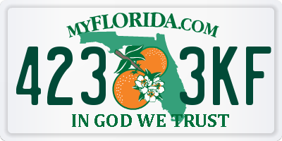 FL license plate 4233KF