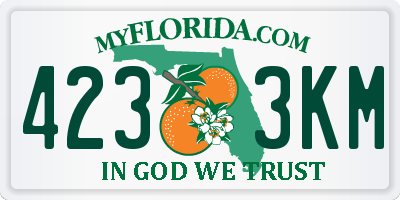 FL license plate 4233KM