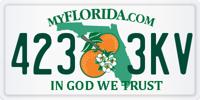 FL license plate 4233KV