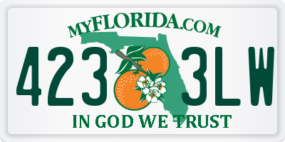 FL license plate 4233LW