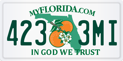 FL license plate 4233MI