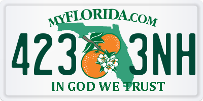 FL license plate 4233NH