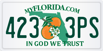 FL license plate 4233PS