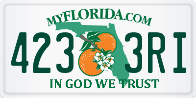 FL license plate 4233RI