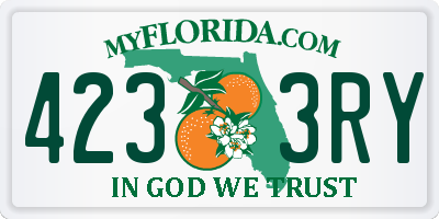 FL license plate 4233RY