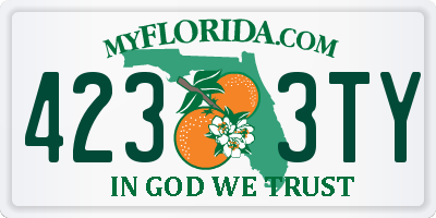 FL license plate 4233TY