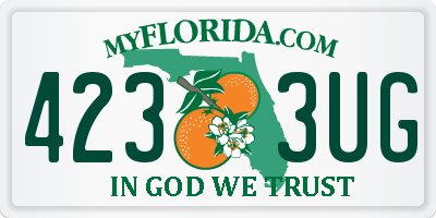 FL license plate 4233UG