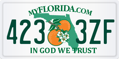 FL license plate 4233ZF