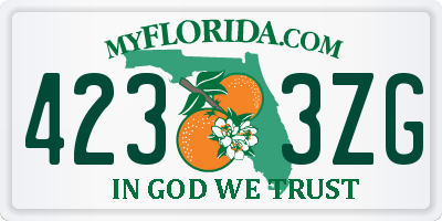 FL license plate 4233ZG
