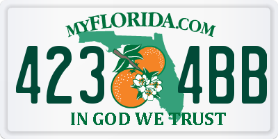 FL license plate 4234BB