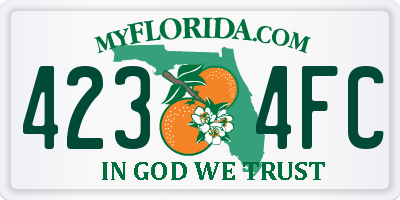 FL license plate 4234FC