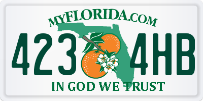 FL license plate 4234HB
