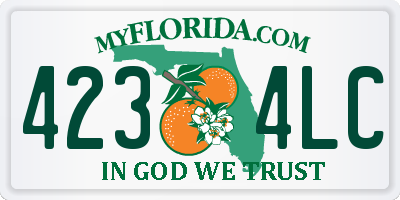 FL license plate 4234LC