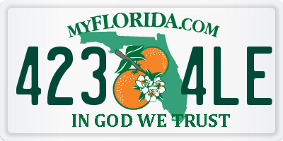 FL license plate 4234LE