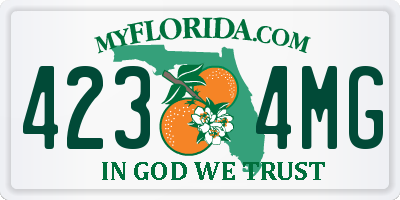 FL license plate 4234MG