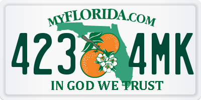 FL license plate 4234MK