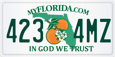 FL license plate 4234MZ