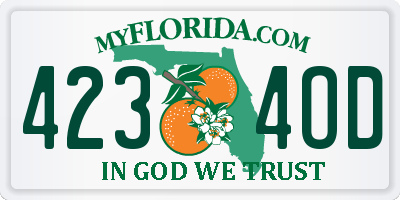 FL license plate 4234OD