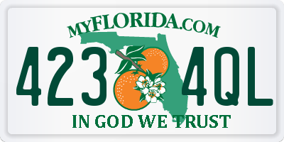 FL license plate 4234QL