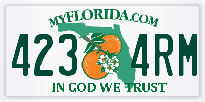 FL license plate 4234RM