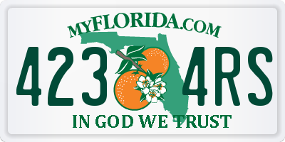 FL license plate 4234RS