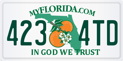 FL license plate 4234TD