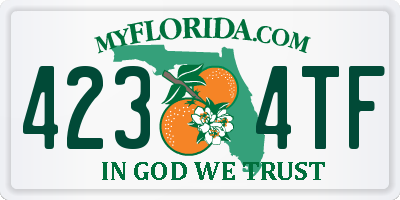 FL license plate 4234TF