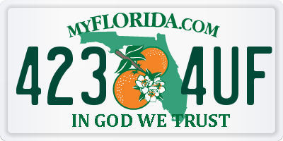 FL license plate 4234UF