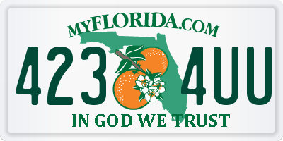 FL license plate 4234UU