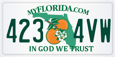FL license plate 4234VW
