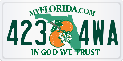 FL license plate 4234WA