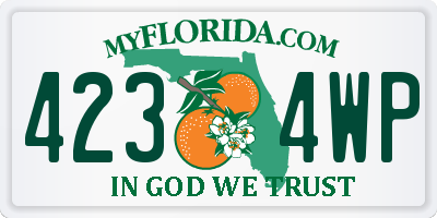 FL license plate 4234WP