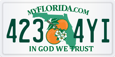FL license plate 4234YI
