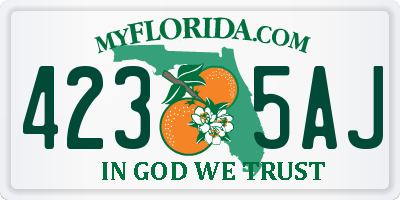 FL license plate 4235AJ