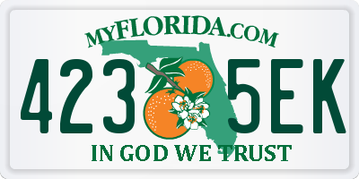 FL license plate 4235EK
