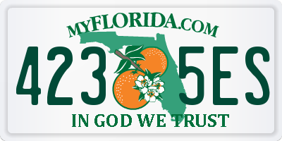 FL license plate 4235ES