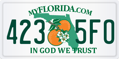 FL license plate 4235FO