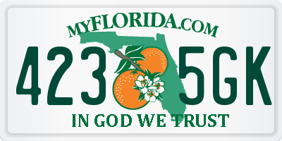 FL license plate 4235GK