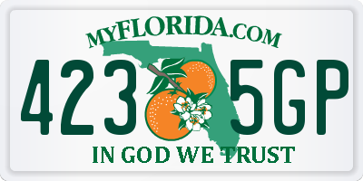 FL license plate 4235GP
