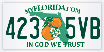 FL license plate 4235VB