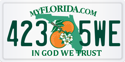 FL license plate 4235WE
