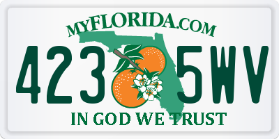 FL license plate 4235WV