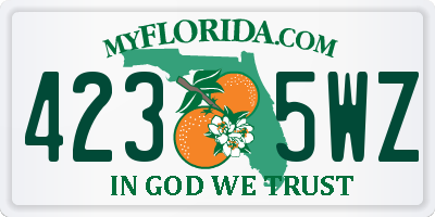 FL license plate 4235WZ
