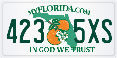 FL license plate 4235XS