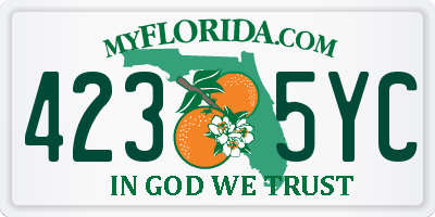 FL license plate 4235YC